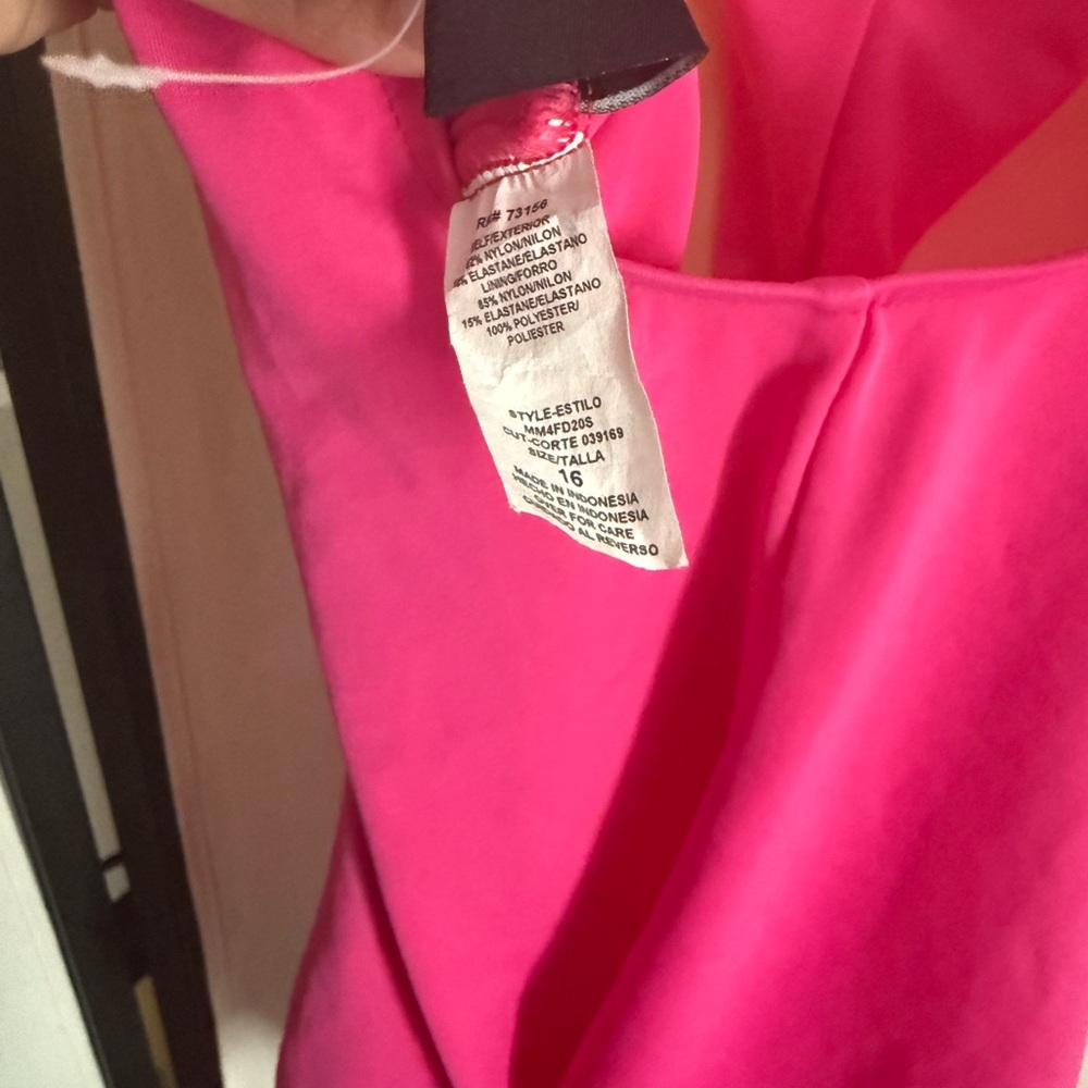 Maxine Of Hollywood Bright Pink Ruched Swimsuit - Picture 11 of 12